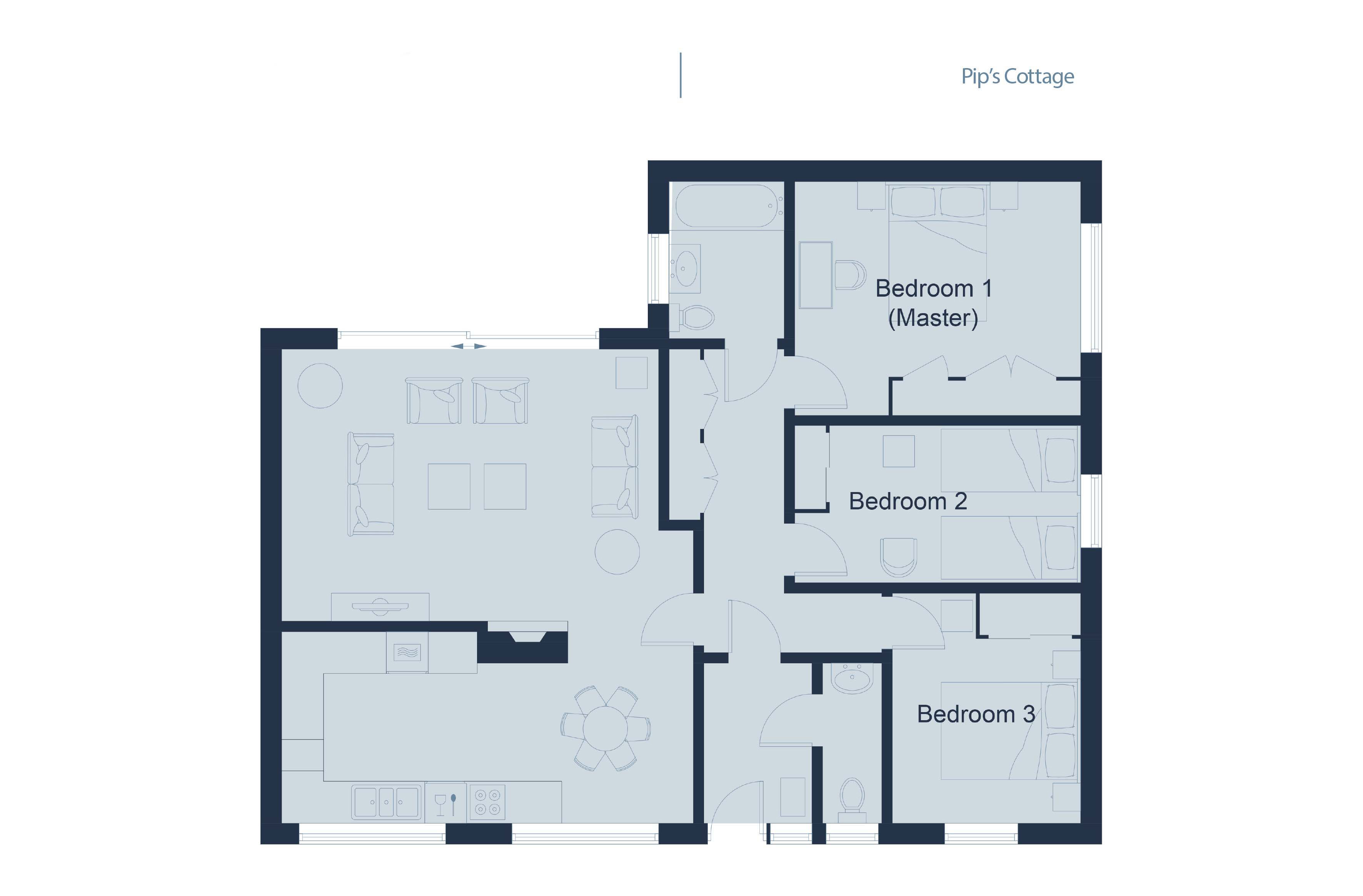 Pips Cottage floorplan