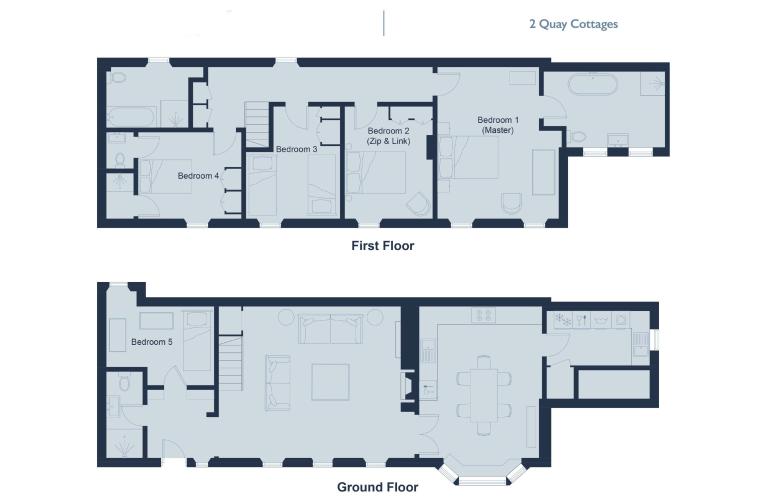 2 Quay Cottages floorplan