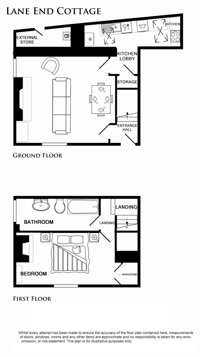 Lane End Cottage floorplan