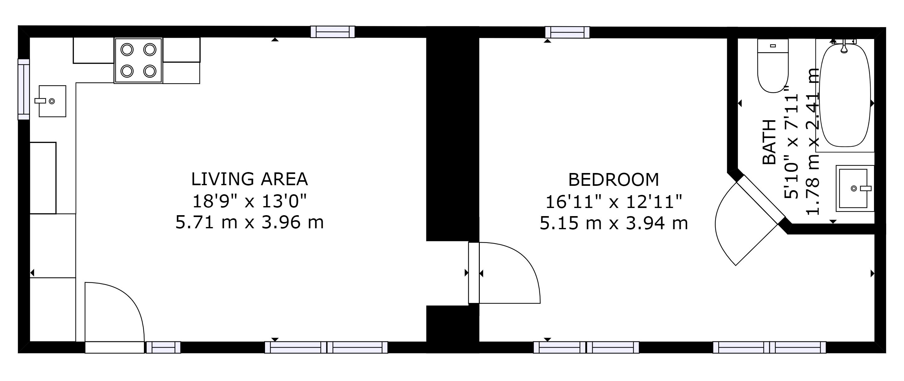 Horseshoe Cottage floorplan