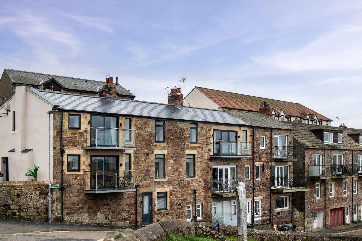 Spider Cottage, Tidal Cottage and Wamses Retreat in Seahouses today