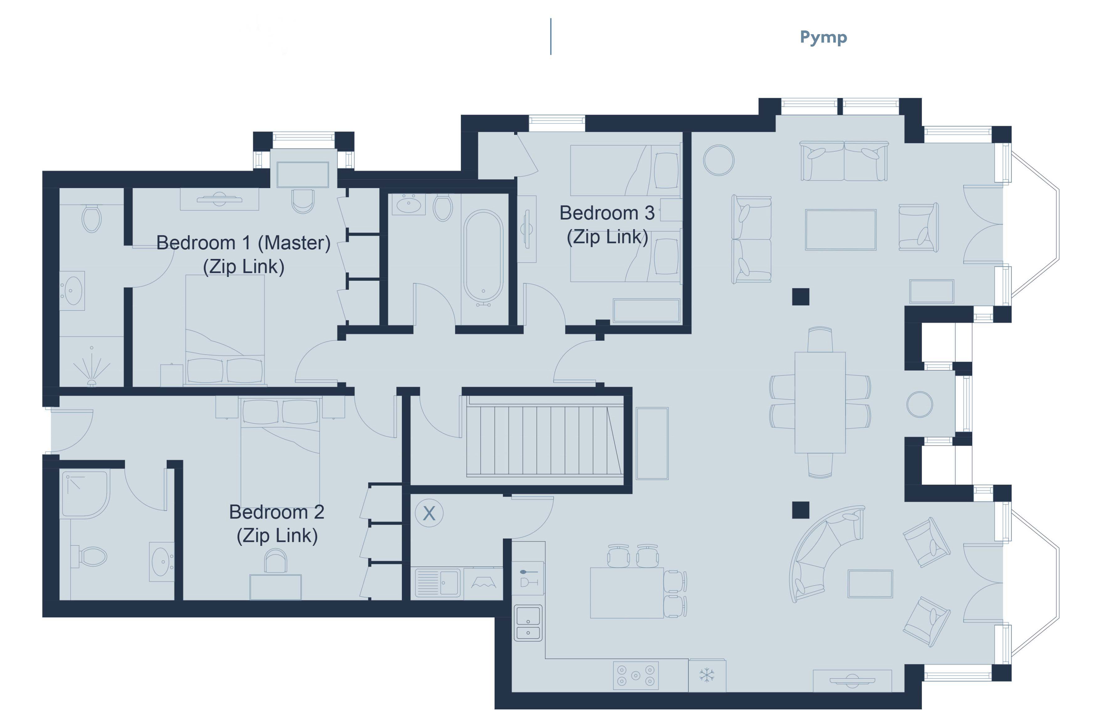 Pymp floorplan