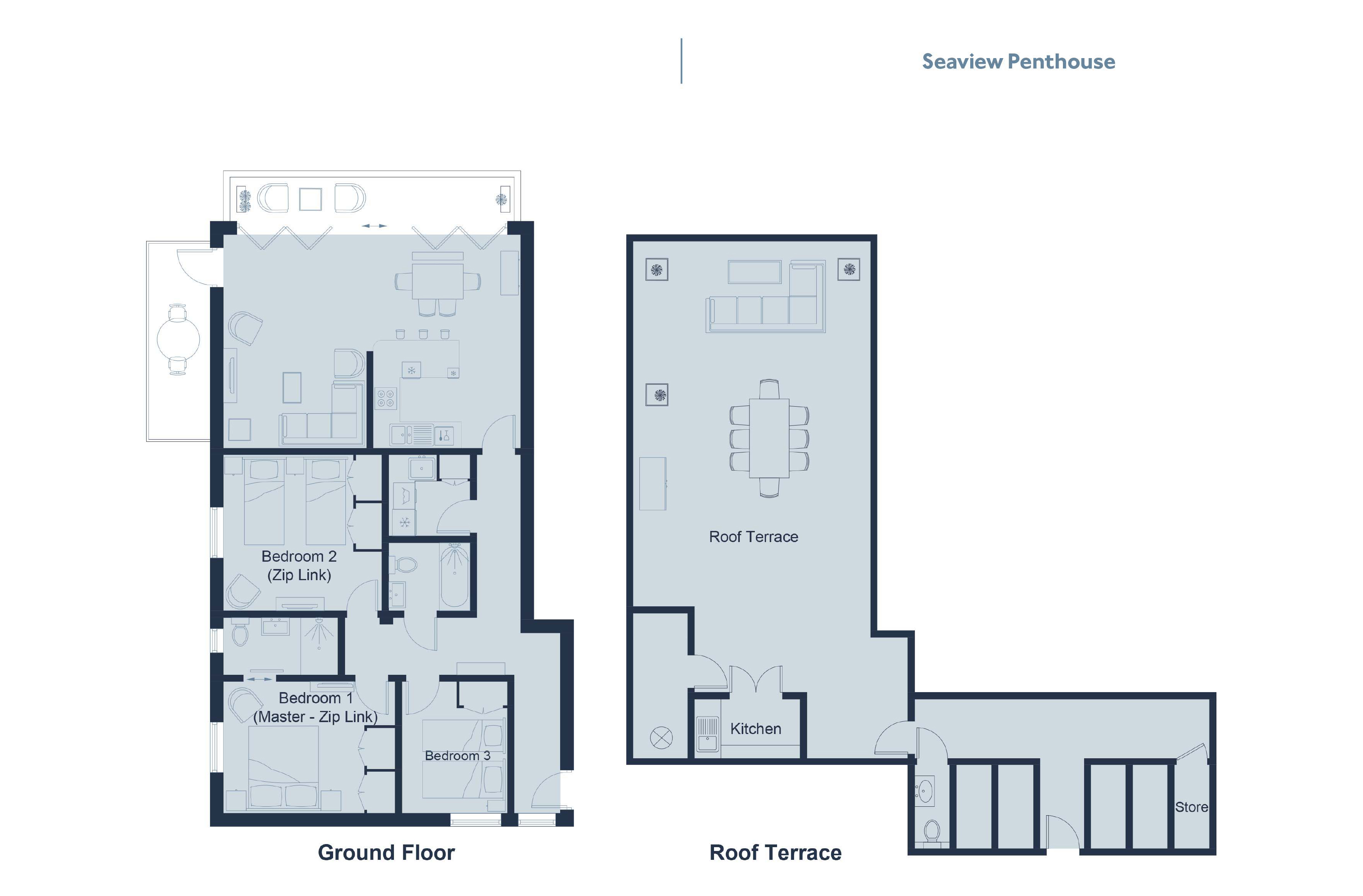 Seaview Penthouse floorplan