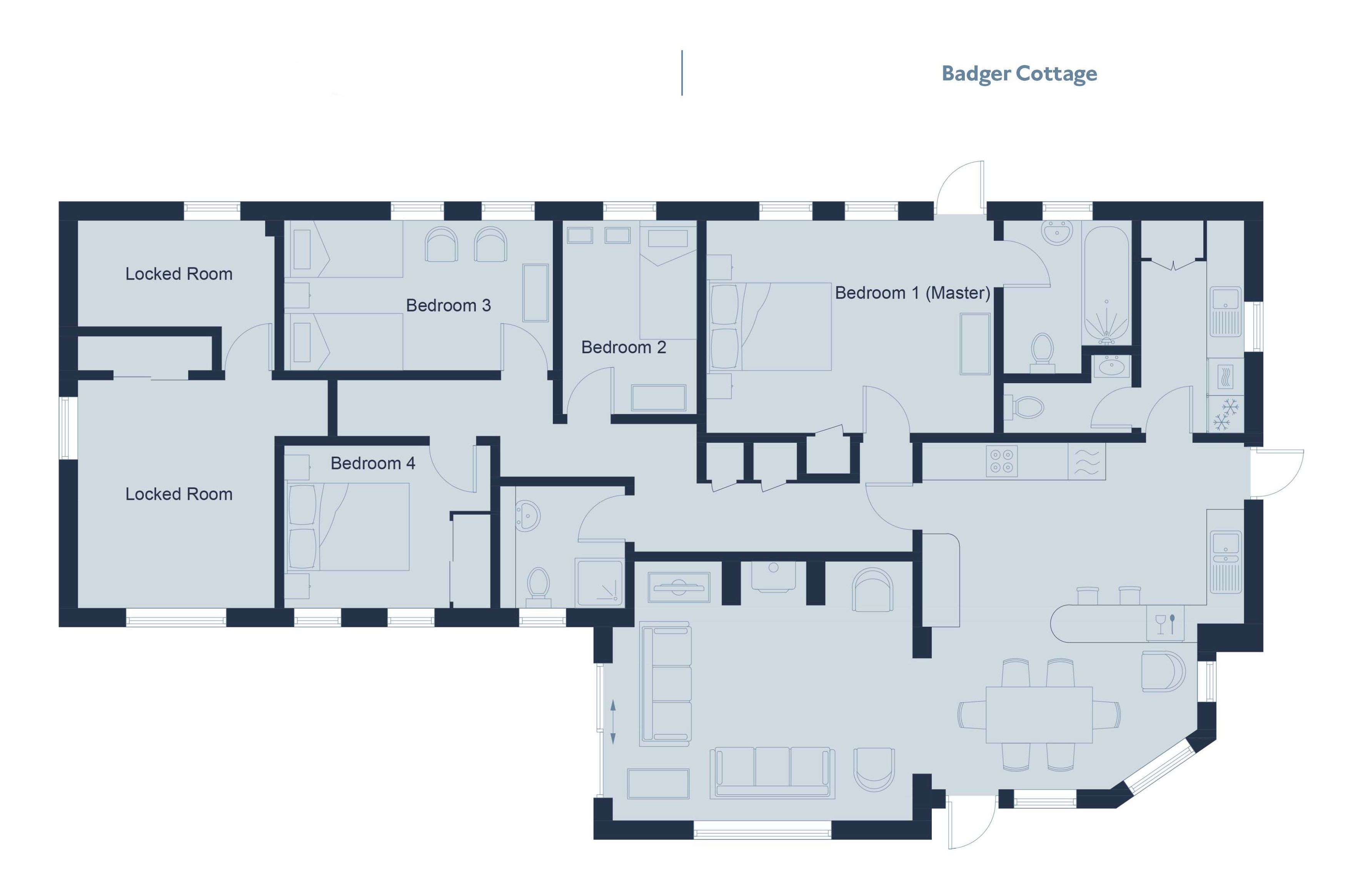 Badger Cottage floorplan